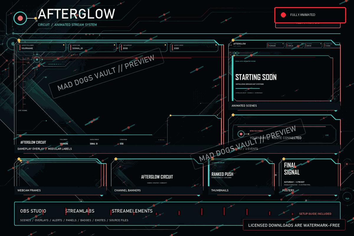 Afterglow Circuit Complete Stream Pack product gallery watermarked product preview