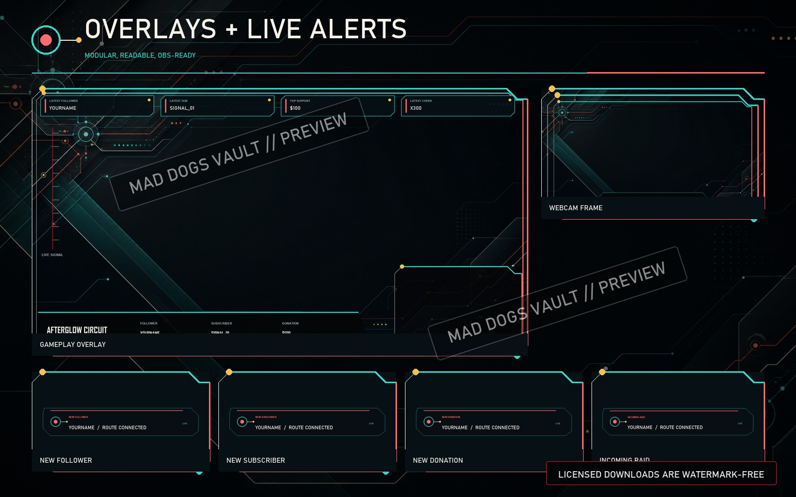 Afterglow Circuit Complete Stream Pack product gallery watermarked product preview