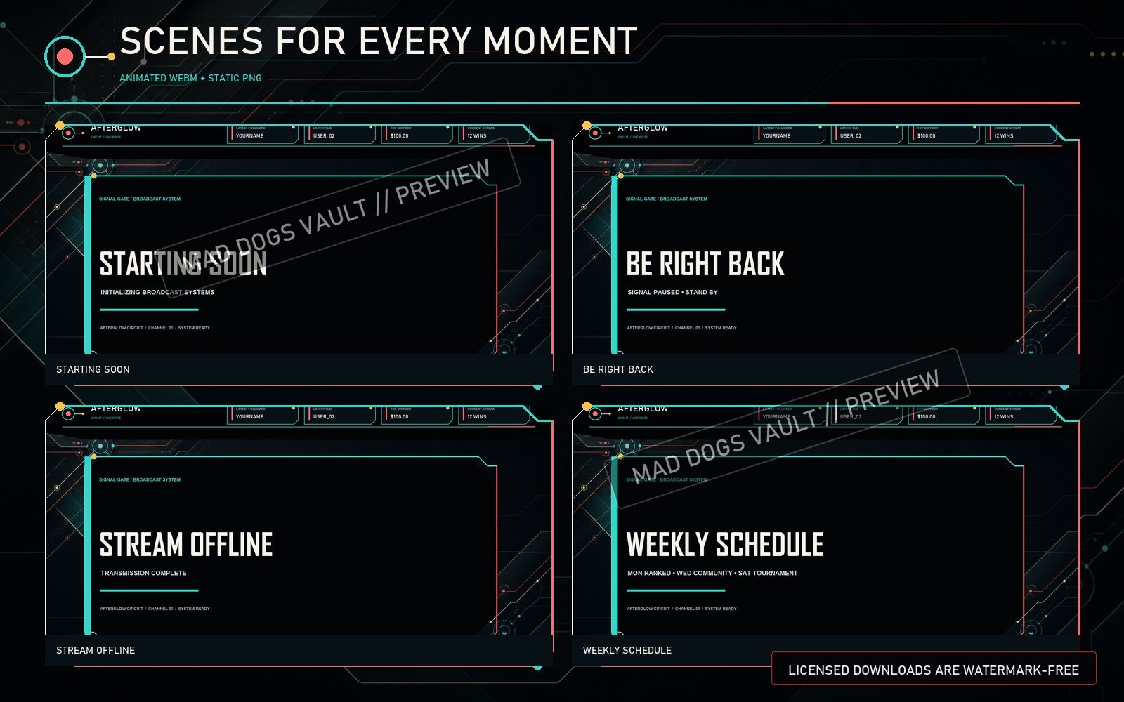 Afterglow Circuit Complete Stream Pack product gallery watermarked product preview