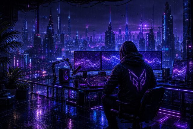 Neon Pulse City Wallpaper Set wallpaper preview